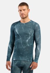 Odlo Active Warm X Frozen Lake Base Layer Shirt für Herren - Wandern, Ski & Snow - marineblau, M