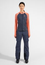 Odlo X-Alp Windproof Mid Layer Full-Zip für Damen - Ski & Snow - orange, S