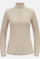 Odlo Zeroweight Warm Lauf-Mid Layer Half-Zip für Damen - Running - beige, L