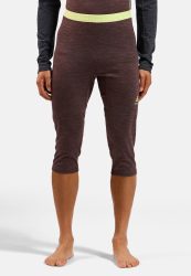 Odlo Natural Performance Wool 150 Base Layer 3/4 Tights für Herren - Ski & Snow - maron, S