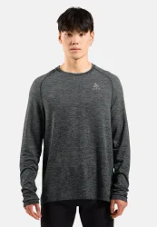 Odlo Essential Seamless Langarm-Laufshirt für Herren - Training, Running - grün, L