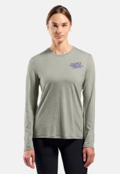 Odlo Merino 160 There's More Langarm-Shirt für Damen - Wandern - beige, XL