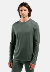 Odlo Merino 160 Base Layer Shirt für Herren - Wandern, Ski & Snow - grün, M
