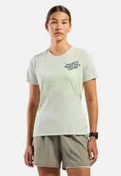 Odlo Essential Print Lauf-T-Shirt für Damen - Training, Running - grün, S