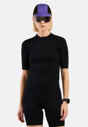 Odlo Zeroweight Merino Rad-Shirt Full-Zip für Damen - Radsport - schwarz, S