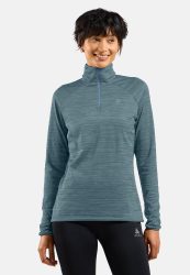 Odlo Essential Thermal Lauf-Mid Layer Half-Zip für Damen - Training, Running - blau, M