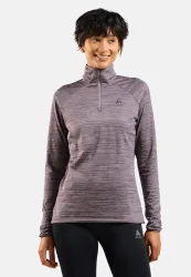Odlo Essential Thermal Lauf-Mid Layer Half-Zip für Damen - Training, Running - lila, XS