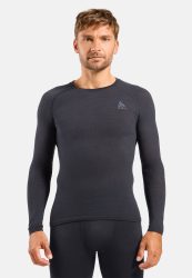 Odlo Merino Performance Wool 140 Seamless Base Layer Shirt für Herren - Wandern, Running - schwarz, M