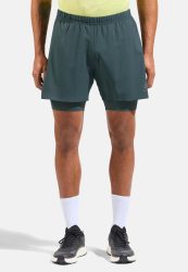 Odlo Zeroweight 5 Inch 2-In-1 Laufshorts für Herren - Training, Running - grün, XXL