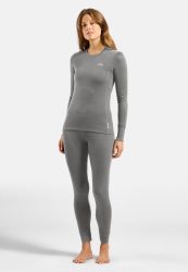 Odlo Merino 200 Base Layer Set für Damen - Wandern, Ski & Snow - grau, XL