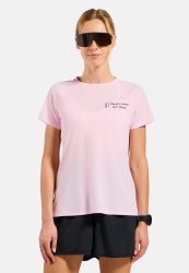 Odlo Essential Print Lauf-T-Shirt für Damen - Training, Running - pink, L