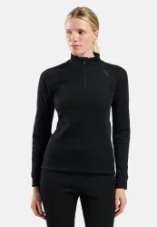 Odlo Active X-Warm Base Layer Half-Zip für Damen - Wandern, Ski & Snow - schwarz, M