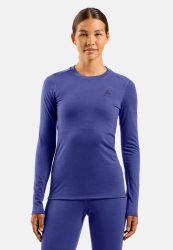 Odlo Merino 160 Base Layer Shirt für Damen - Wandern, Ski & Snow - lila, M
