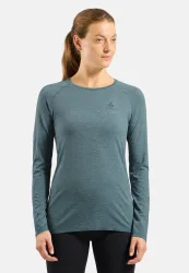 Odlo Essential Seamless Langarm-Laufshirt für Damen - Training, Running - blau, L