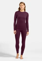 Odlo Active Warm Eco Uni Heritage Base Layer Set für Damen - Wandern, Ski & Snow - lila, L