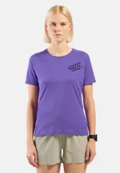 Odlo Essential Print Lauf-T-Shirt für Damen - Training, Running - lila, XS