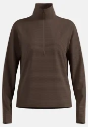 Odlo Essential Thermal Lauf-Mid Layer Half-Zip für Damen - Trail Running, Ski & Snow - braun, L