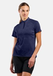 Odlo Ascent Chilltec Poloshirt für Damen - Wandern - blau, XL