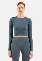 Odlo Active 365 Seamless Langarm-Laufshirt für Damen - Training, Running - grün, M