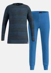 Odlo Active Warm Set Base Layer Set - Wandern, Ski & Snow - blau, 104
