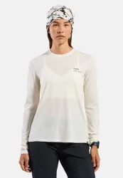 Odlo Merino 200 X Frozen Lake Langarm-Laufshirt für Damen - Wandern, Casual Comfort - grau, XL