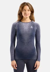Odlo Blackcomb Base Layer Shirt für Damen - Skilanglauf, Ski & Snow - lila, M