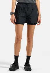 Odlo Zeroweight 3 Inch 2-in-1 Laufshorts 2.0 für Damen - Training, Running - schwarz, XS