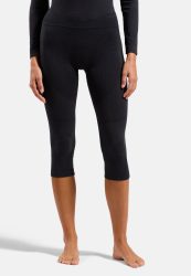 Odlo Seamless Performance Wool Base Layer 3/4 Tights für Damen - Wandern, Skilanglauf - schwarz, L