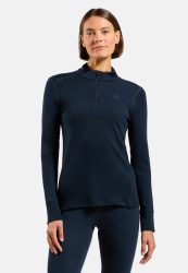 Odlo Merino 260 Base Layer Half-Zip für Damen - Wandern, Ski & Snow - marineblau, S