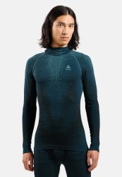 Odlo Blackcomb Base Layer mit Gesichtsmaske für Herren - Skilanglauf, Ski & Snow - blau, M