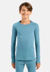 Odlo Active Warm Base Layer Shirt für Kinder - Wandern, Ski & Snow - blau, 104