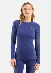 Odlo Performance Warm Base Layer Shirt für Damen - Skilanglauf, Ski & Snow - lila, S