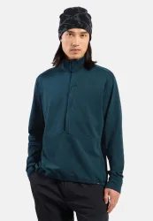 Odlo Grid Fleece Mid Layer Half-Zip für Herren - Wandern, Ski & Snow - marineblau, L
