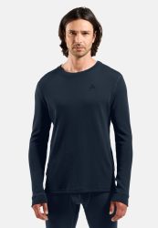 Odlo Merino 260 Base Layer Shirt für Herren - Wandern, Ski & Snow - marineblau, S