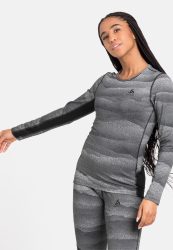 Odlo Active Warm Whistler Base Layer Shirt für Damen - Wandern, Ski & Snow - grau, XS