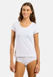 Odlo Active F-Dry Light Base Layer T-Shirt für Damen - Wandern, Radsport - weiss, L