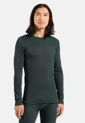 Odlo Active Warm Base Layer Shirt für Herren - Wandern, Ski & Snow - grün, M