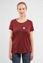Odlo Ascent 130 Valley T-Shirt für Damen - Wandern - rot, XS
