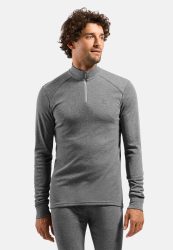 Odlo Active Warm Base Layer Half-Zip für Herren - Wandern, Ski & Snow - grau, XL