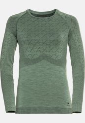 Odlo Slokar Performance Wool 200 Base Layer Shirt für Damen - Ski & Snow - grün, XS