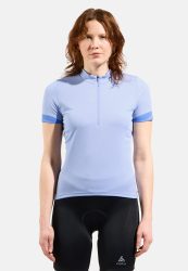 Odlo Essential Rad-Shirt Half-Zip für Damen - Radsport - blau, L