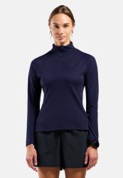 Odlo Essential Half-Zip Lauf-Mid Layer für Damen - Running - marineblau, M