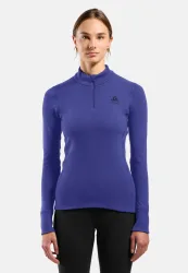 Odlo Merino 260 Base Layer Half-Zip für Damen - Wandern, Ski & Snow - lila, XS