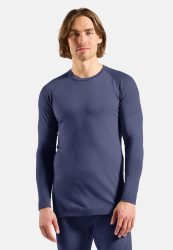 Odlo Seamless Performance Wool Base Layer Shirt für Herren - Wandern, Skilanglauf - lila, XL