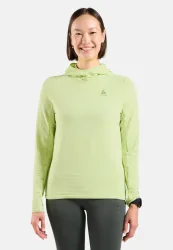 ODLO Damen Laufhoodie Essential Thermal gelb | XS