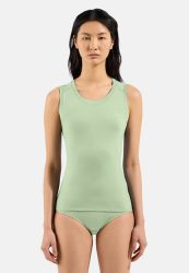 Odlo Merino 160 Base Layer Tank für Damen - Wandern, Radsport - grün, XL