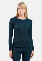 Odlo Active X-Warm Base Layer Shirt für Damen - Wandern, Ski & Snow - marineblau, S