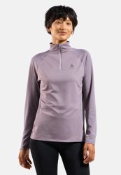 Odlo Essential Ceramiwarm Lauf-Mid Layer Half-Zip für Damen - Running - lila, XL