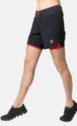 Odlo X-Alp Trail 6 Inch 2-In-1 Laufshorts für Damen - Trail Running, Running - schwarz, XS