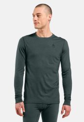 Odlo Merino 200 Base Layer Shirt für Herren - Wandern, Ski & Snow - grün, XXL